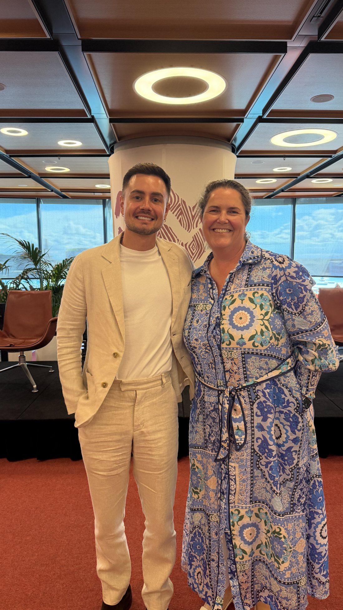 Mitch Wallis with Jane Hansen, Chief People Officer, Lendlease
